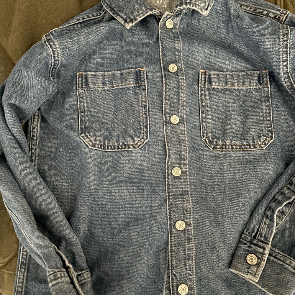 GAP Kids Denim Shirt in Light Blue